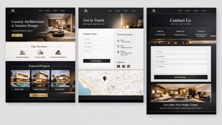 Mẫu website doanh nghiệp cao cấp phong cách modern luxury