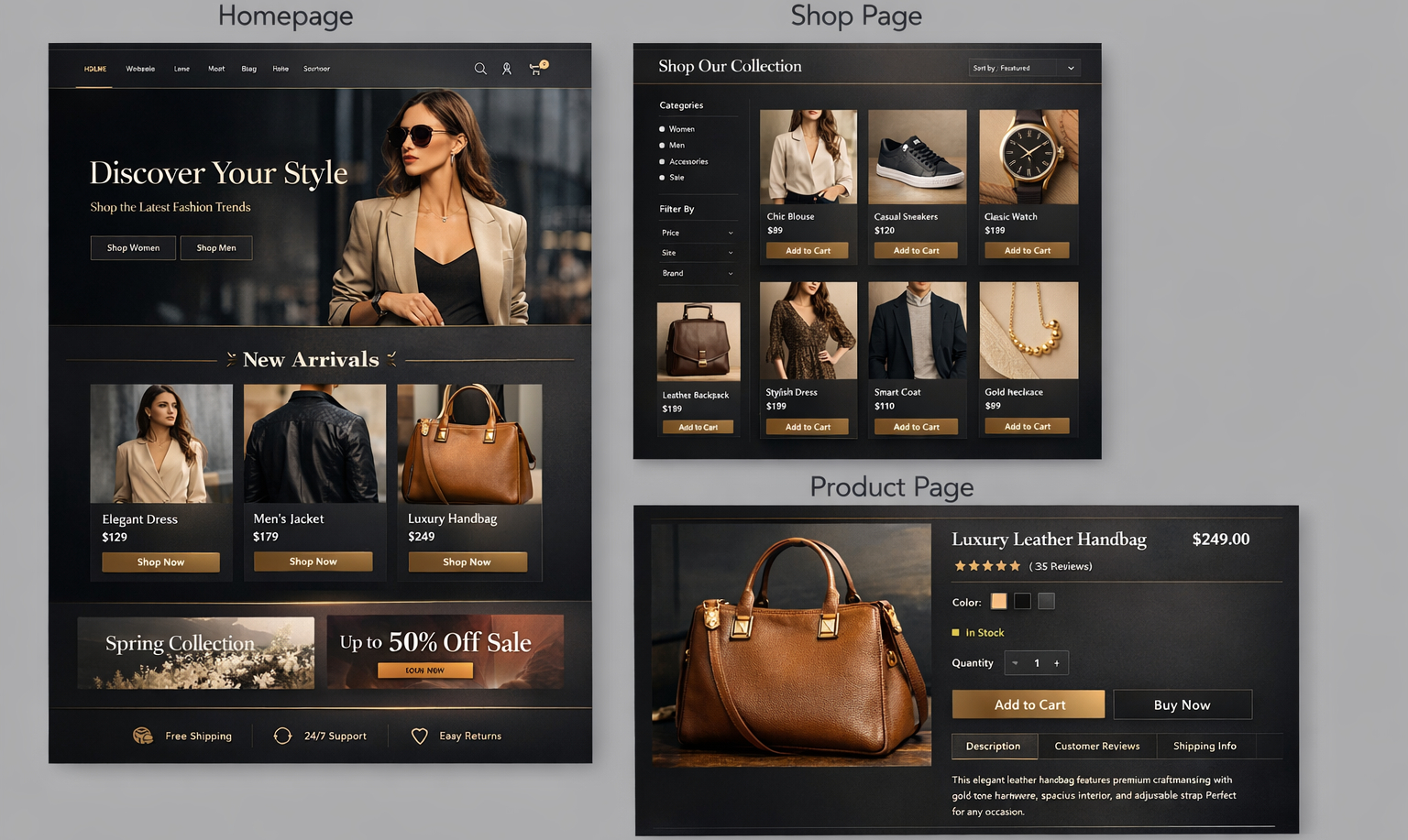 Mẫu Website Thời Trang TMĐT | Hiện Đại, Sang Trọng
