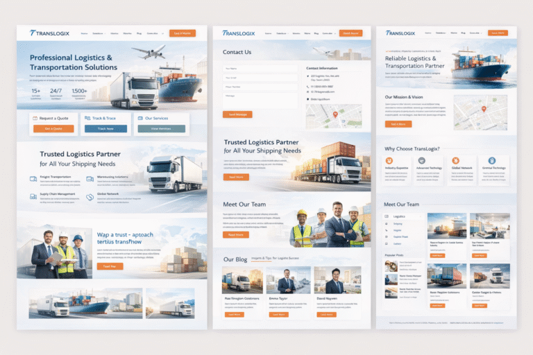 Mẫu website vận tải logistics chuyên nghiệp chuẩn SEO