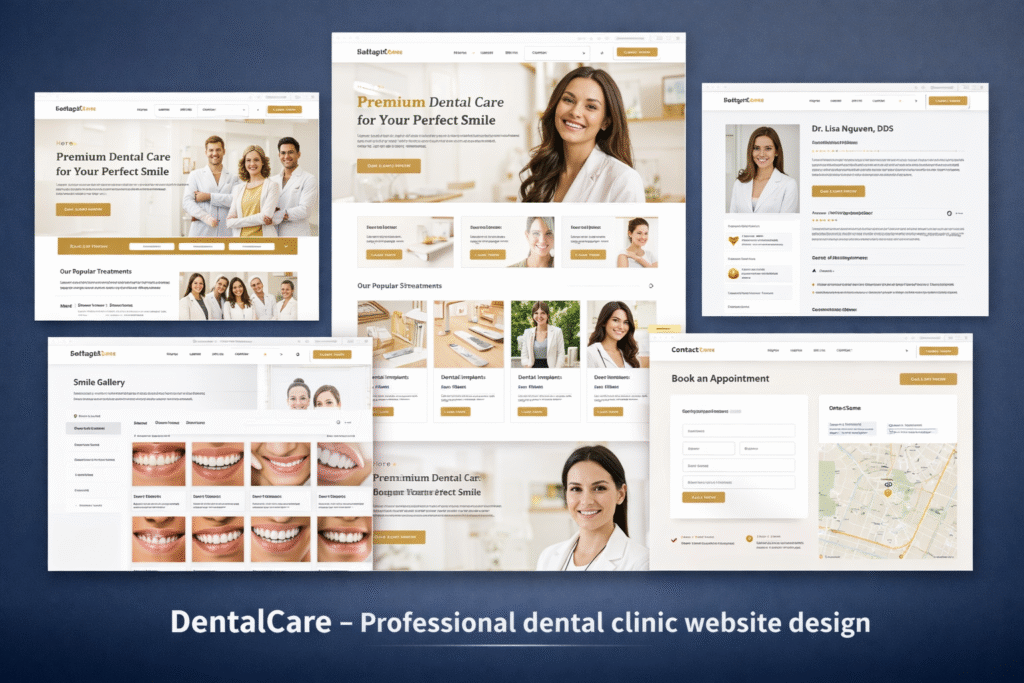 Mẫu Website Phòng Khám Nha Khoa – DentalCare