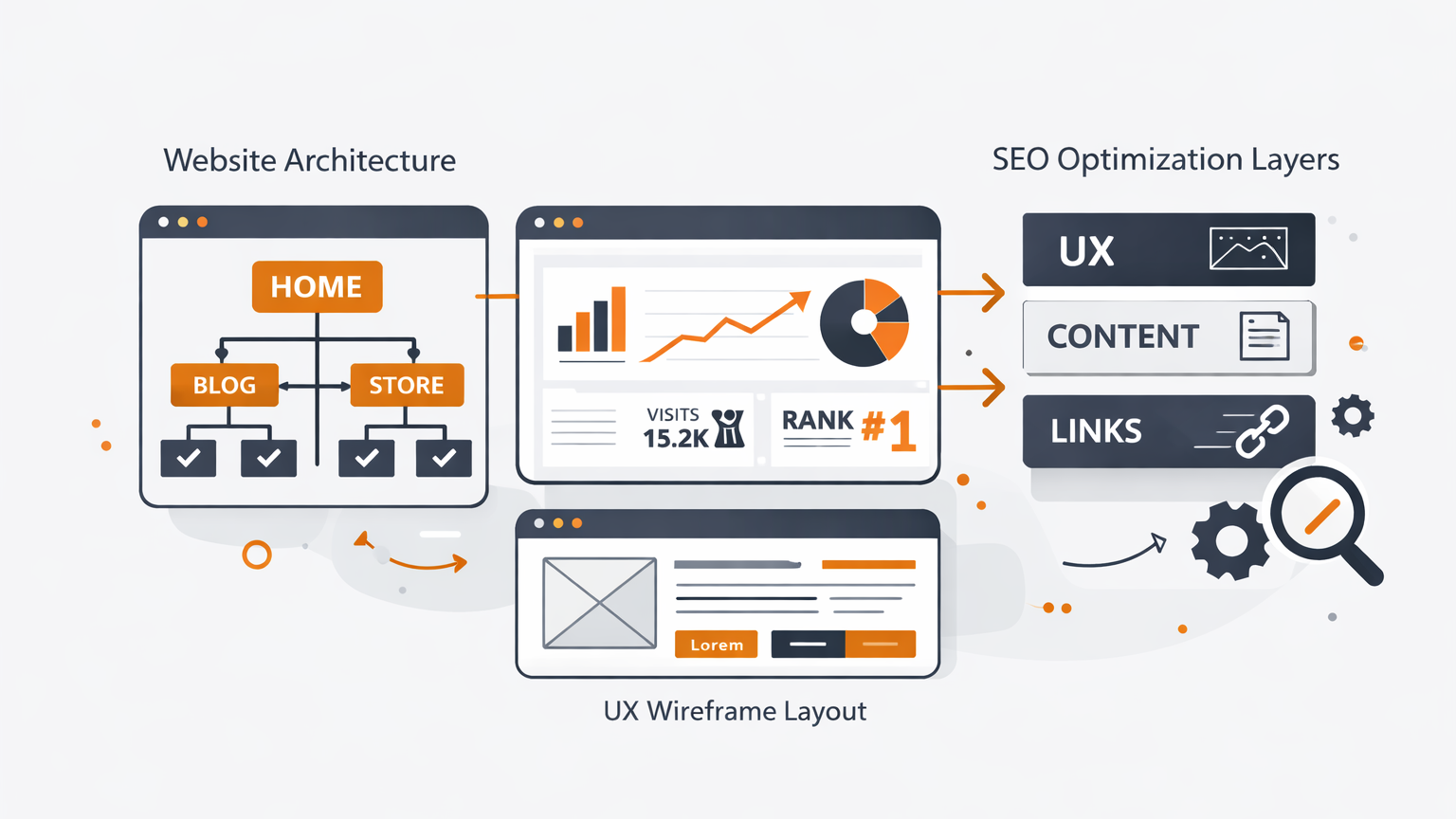 Cấu trúc website tối ưu SEO gồm kỹ thuật, nội dung và trải nghiệm người dùng