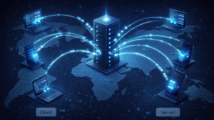 Sơ đồ minh họa cơ chế hoạt động mạng phân phối nội dung CDN website.