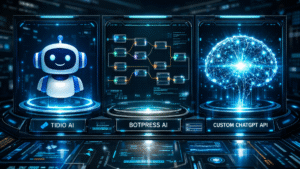 So sánh nền tảng chatbot AI Botpress Tidio và custom ChatGPT cho doanh nghiệp