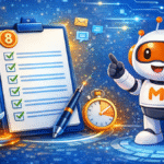 Checklist chạy chatbot AI lần đầu với robot mimo và bảng kiểm tra quy trình