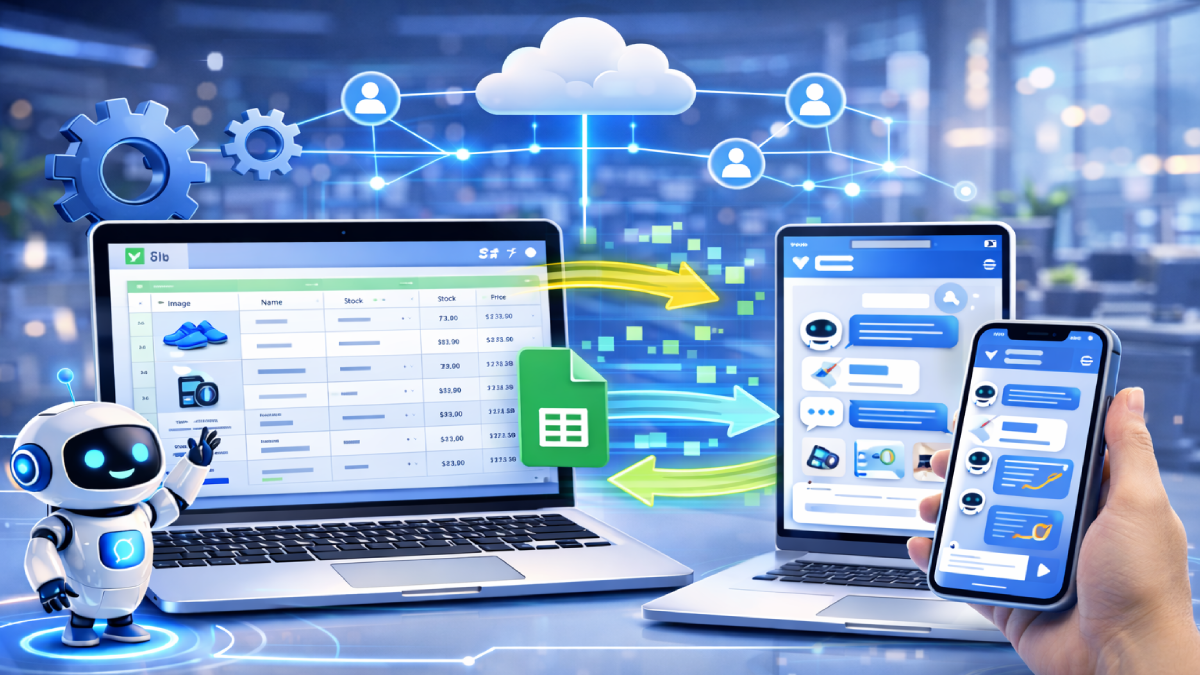 Tích hợp catalog sản phẩm từ Google Sheet vào chatbot website