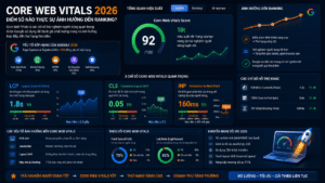 Core Web Vitals 2026 gồm LCP CLS INP ảnh hưởng đến thứ hạng SEO