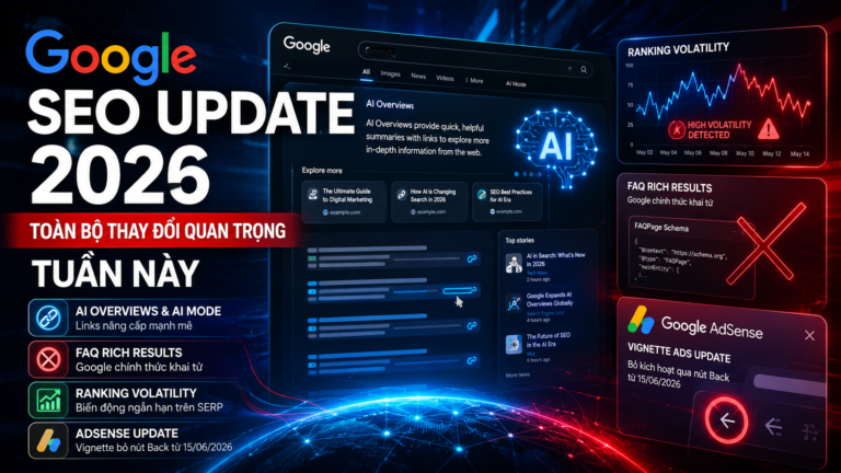 Google Update 2026 về AI Search, FAQ Schema và biến động SEO